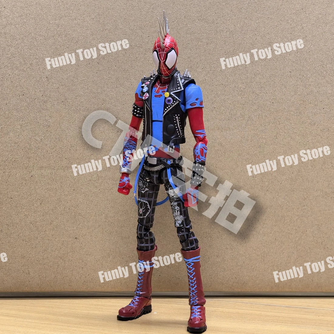 In Stock Ct Toys Spiderman Spider-Punk Spider-Man Across The Spider-Verse Shf Anime Action Figure Figurine Custom Gifts Toys