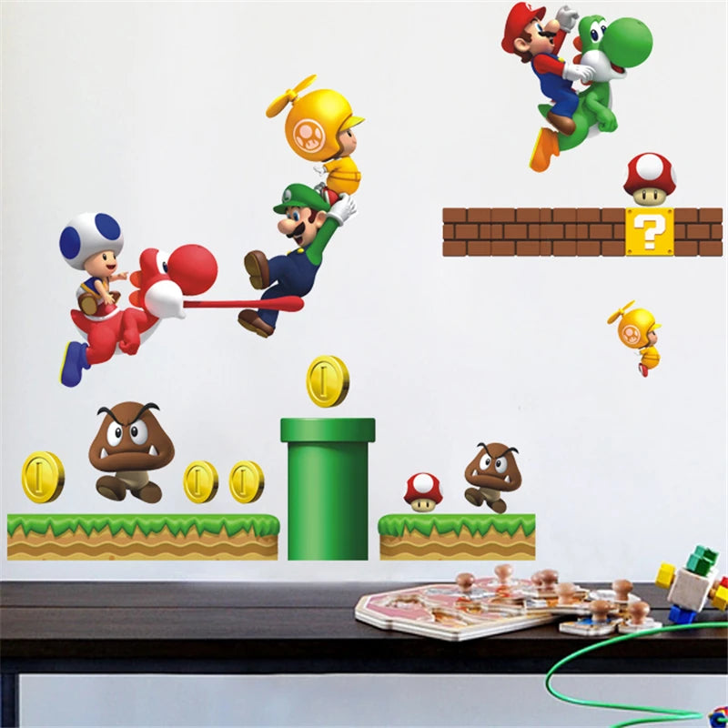 Super Player Wall Stickers For Kids Room Decoration Cartoon Game Fans Wall Decals Art Children Birthday Gift