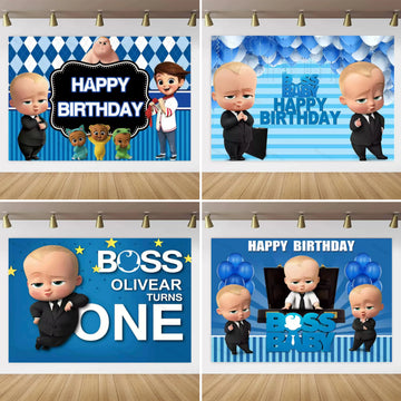 Cute Little SpyB-bosseds Theme Birthday Party Decoration Backdrop Baby Birthday Party Supplies Decoration Banner Baby Baptism