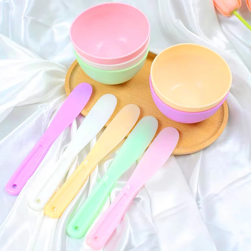 Silicone Face Mask Bowl Set Mask Stick Big Face Mask Powder Mixing Bowl Spatula Masks Brush DIY Skin Care Set Salon Beauty Tools