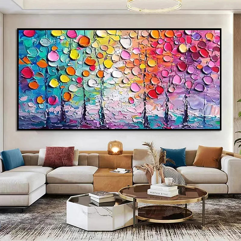 Golden Grey White Color Mixed Simple Oil Painting On Canvas Handmade New Original Design Gold Foil Wall Art For Room Decor