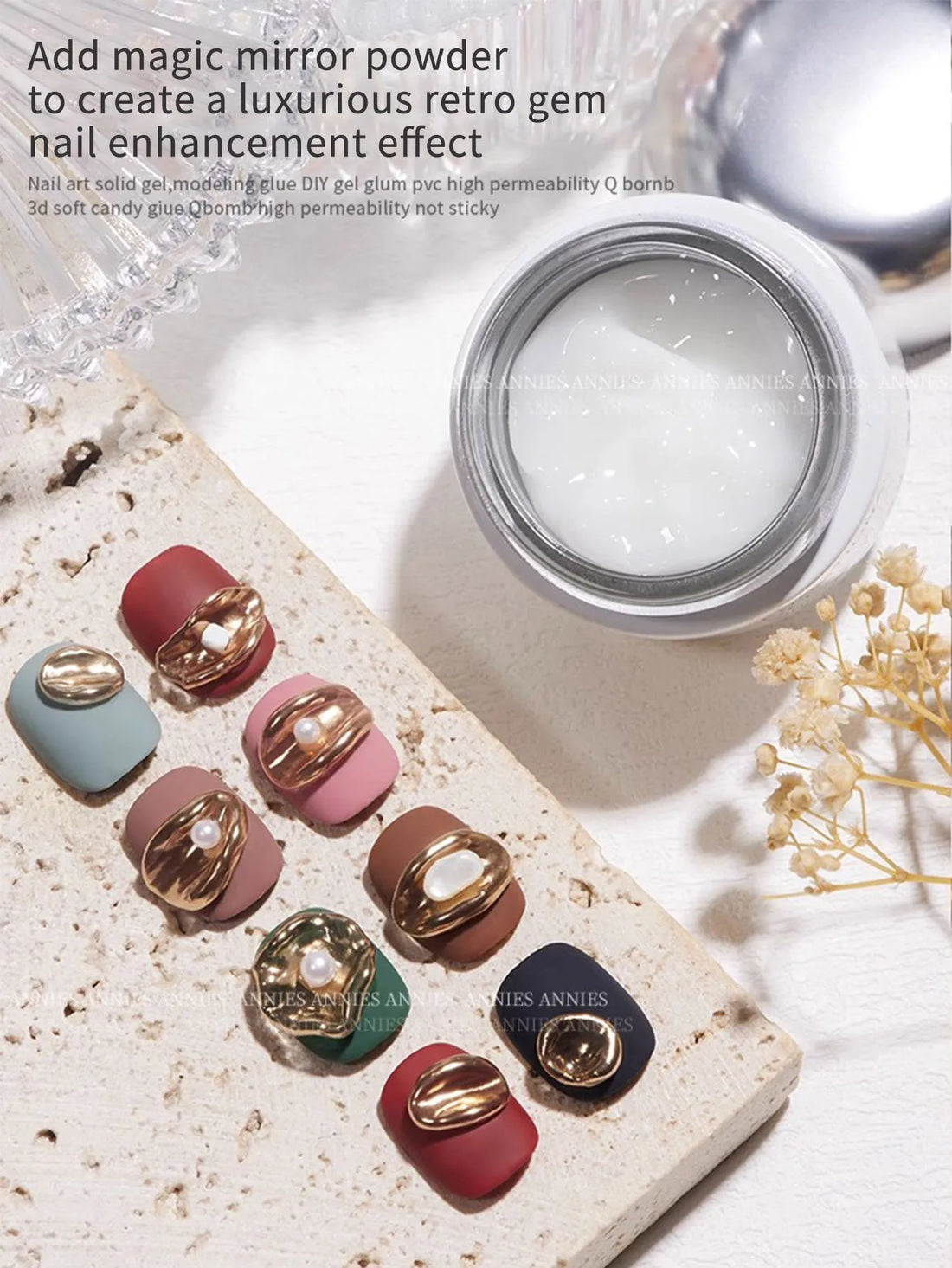 20g PVC Solid Gel 3D Fudge Carving Gel Nail Polish Soak Off Varnish Semi Permanent Uv Led Modeling Gel Transparent  Glue