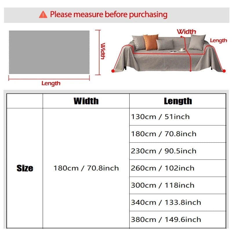 Cream Style Chenille Sofa Cover Sofa Towel Four Seasons Universal Anti-Cat Scratch Washable Sofa Blanket Sofa Cushion Protector