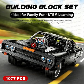 New 1077PCS Mechanical Building Blocks 42111 Racing Series DIY Educational Toy Set for Kids Teens Birthday Gifts Creative Model