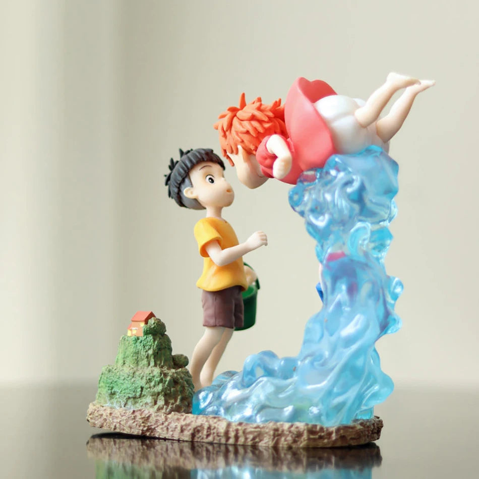 Ponyo on The Cliff Figure Ponyo Sou Sky Seagal Figure Pvc Statue Anime Action Figurine Collection Model Doll Toys Birthday Gifts