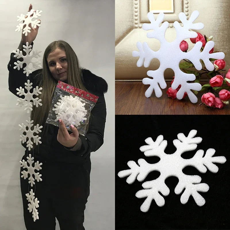 Christmas Decoration Foam Snowflake Christmas Tree Hanging Garland Hanging Decoration Gift 2024 New Christmas Supplies