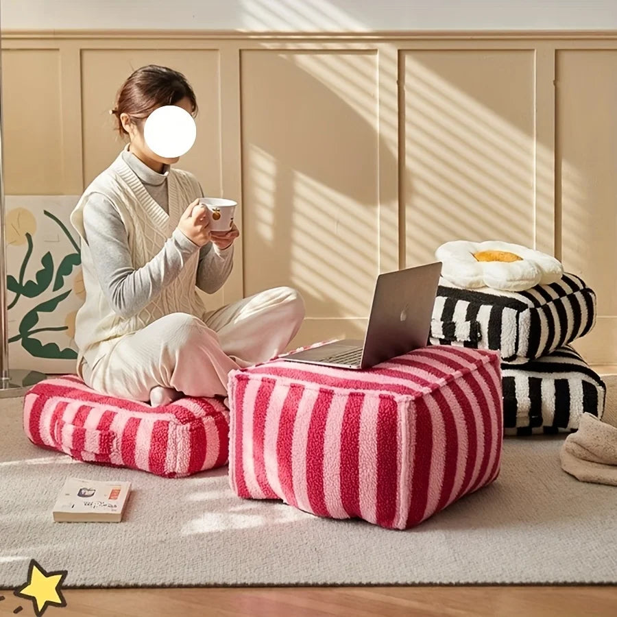 Dopamine Color Cushion Soft Hug Pillow Comfortable Chair Cushion Disassembly Washing Holiday Gifts for Livingroom Bedroom