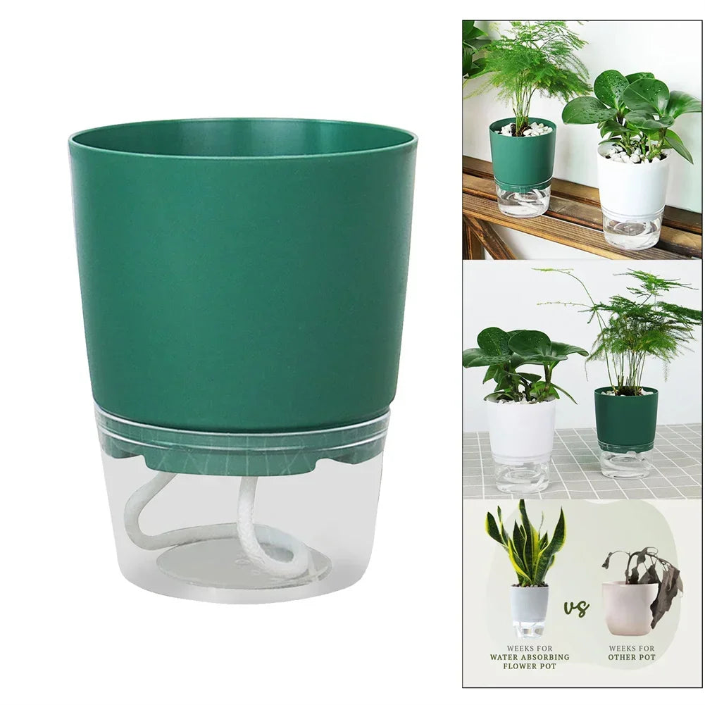 Self Watering Plant Pots Lazy Hydroponic Water Absorbing Flower Pot Succulent Plant Flowerpot  Garden Modern Decorative Pot