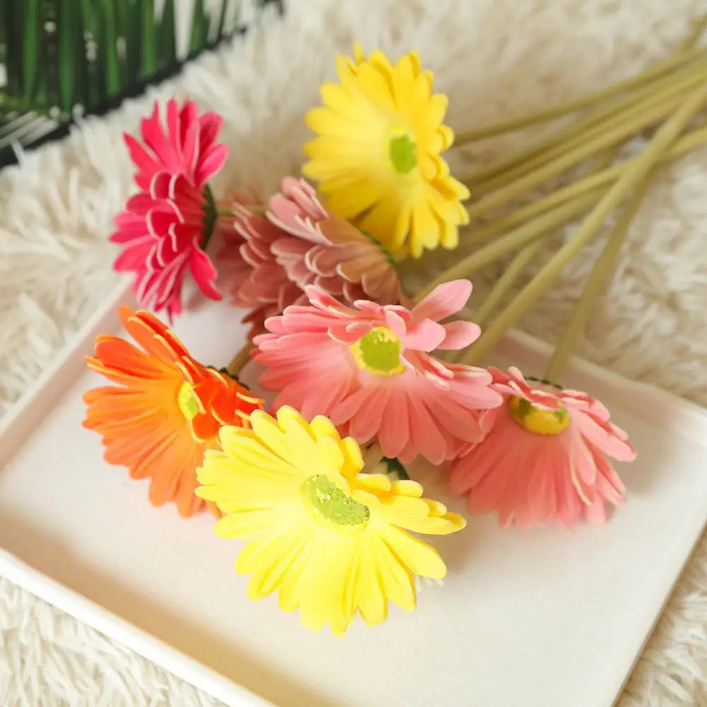 38.5cm PU Artificial Gerbera Artificial Flowers Wedding INS Style Home Decoration Fake Flowers Wedding Decorations