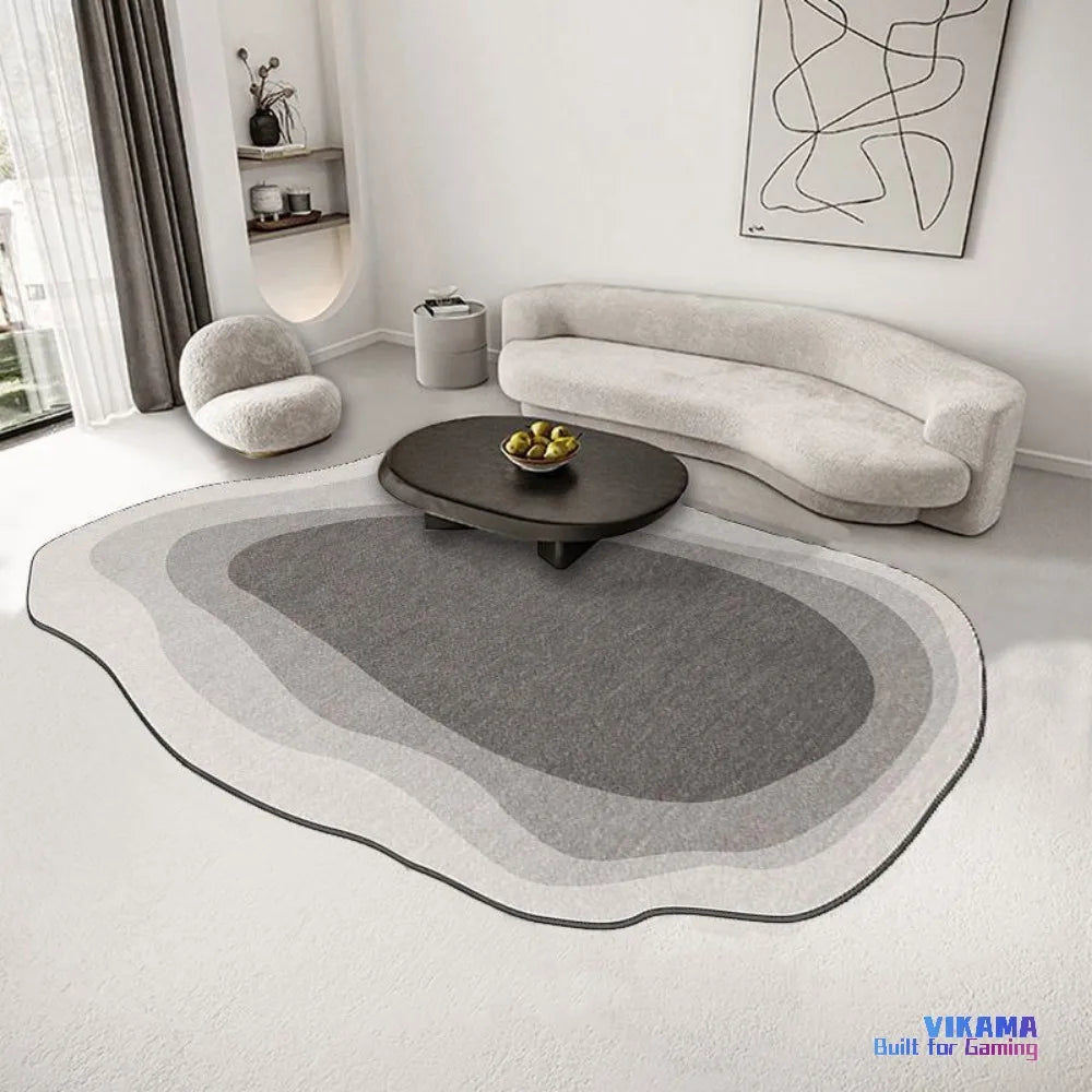 VIKAMA Morandi Wabi-sabi Style Living Room Crystal Pile Carpet Sofa Coffee Table Non-slip Bedroom Bedside Rugs Home Decoration