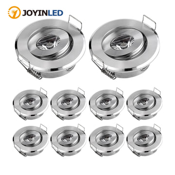 10pc 3W Mini Led Downlight Cabinet Recessed Spot Light Led Driver Pure Nature Warm White and White Silver Black Body AC85-265V