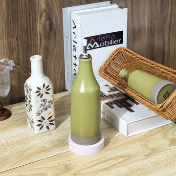 Ceramic Olive Oil Bottle Oil Pot Soy Sauce Vinegar Dispaner Leak Proof Seasoning Bottle Cooking Container Jug for Kitchen Hotel