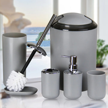 Light luxury Bathroom Accessories Set Complete Bathroom Set Tray Toilet BrushTrash Can for Bathroom Decor and Housewarming Gifts