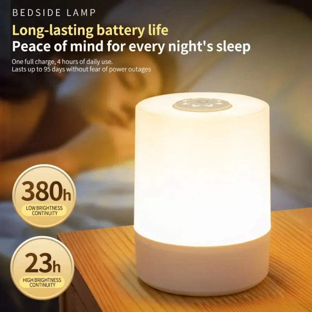 Led Night Lighting Lamp Remote Control USB Rechargeable Wireless Night Light For Bedside Warm Lamp Decoration Desk Night Lamp