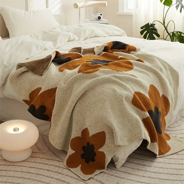VIKAMA Khaki Daisy Blanket Soft And Cozy Blanket Perfect Gift For Boys And Girls Ideal For Living Room Sofas, Beds, Or Naptime