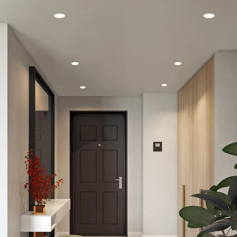 Led Ceiling Anti-Glare LED Recessed Downlight Round White Spot Light AC110V 220v Lamps For Living Home Luminaire Homekit Bulb