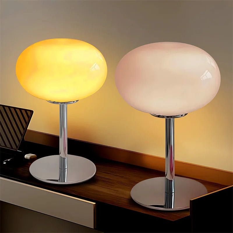LED Table Lamp for Bedroom Mushroom Dimmable Desk Lamp for Nightstand Lights Mid Century Table Lights for Bedroom Office