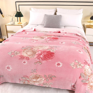 1pc Floral Style Warm Bedspread Fleece Blanket Plaid Travel Shawl Sofa Nap Blanket Home Bedsheet Manta 70X100cm Suitable For Pet