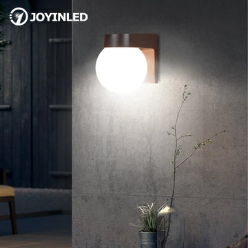 Wall Lamp for Dining Room Living Room Decoration LED PC Base Milky White Acrylic Shade Spherical Outdoor Lamp Lighting