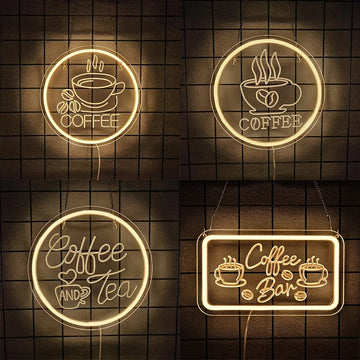 Coffee Series Neon Signs For Wall Decor,Led Neon Lights For Cafe,Home, Bar,Club, Restaurant,Party,Cafe Shop,Christmas Gift