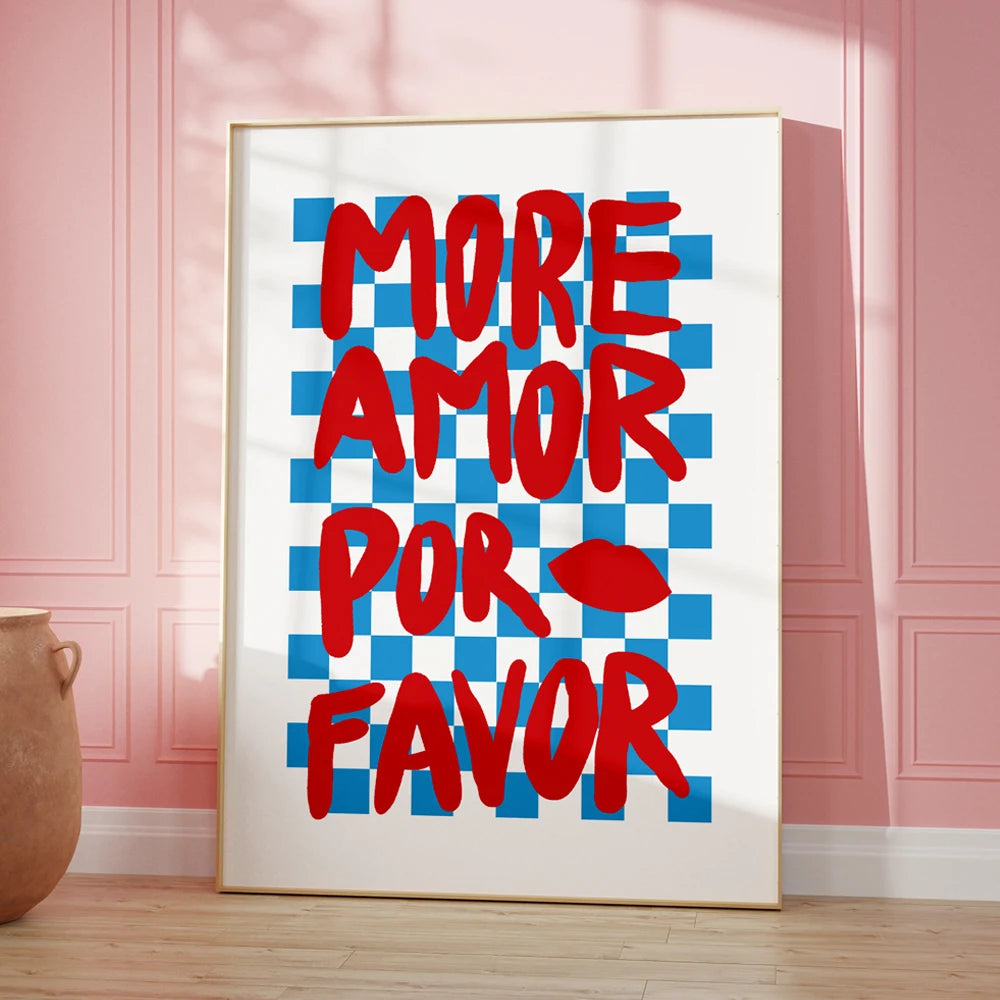 Maximalist More Amor Por Be Kind Rulers Love Quote You Looks So Good Wall Art Canvas Painting Poster For Living Room Home Decor