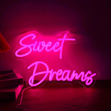 Sweet Dream Neon Signs USB Dimmable LED Neon Lights for Bedroom Gaming Room Playroom Decoration Personzalized Gifts Wall Decor