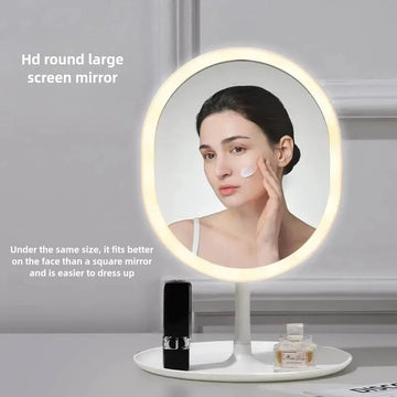 LED vanity mirror intelligent adjustable light vanity mirror desktop fill light mirror one touch charging model portable mirror