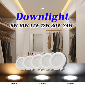 AC100-240V Led  Recessed Downlight  Ceiling Lamp  6W-24W High power high lumen is suitable for kitchen living room shopping mall