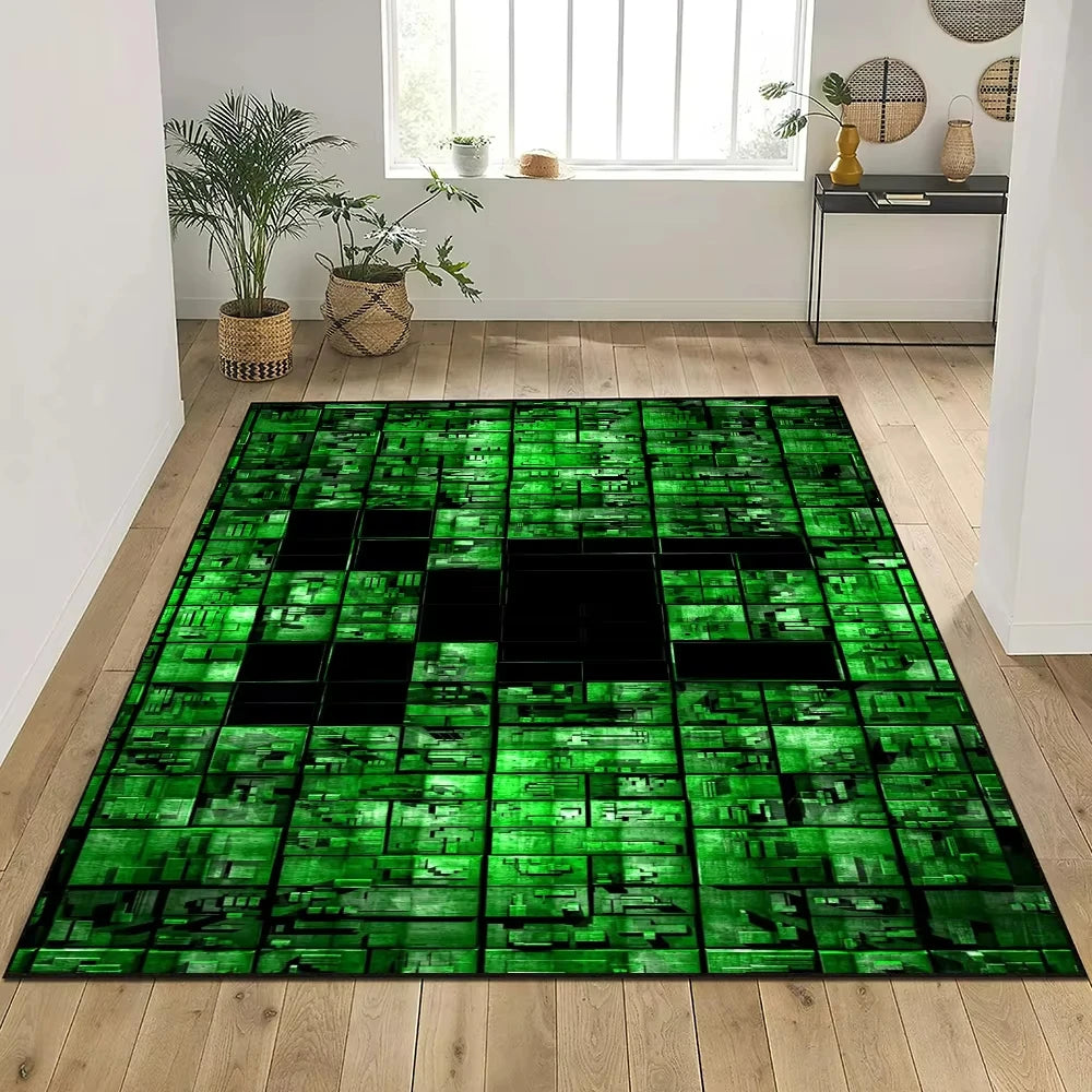 3D Game Mine Cartoon C-Crafts Carpet for Living Room Decor Bedroom Area Rug E-sports Room Nonslip Noise Reduction Floor Mat Gift