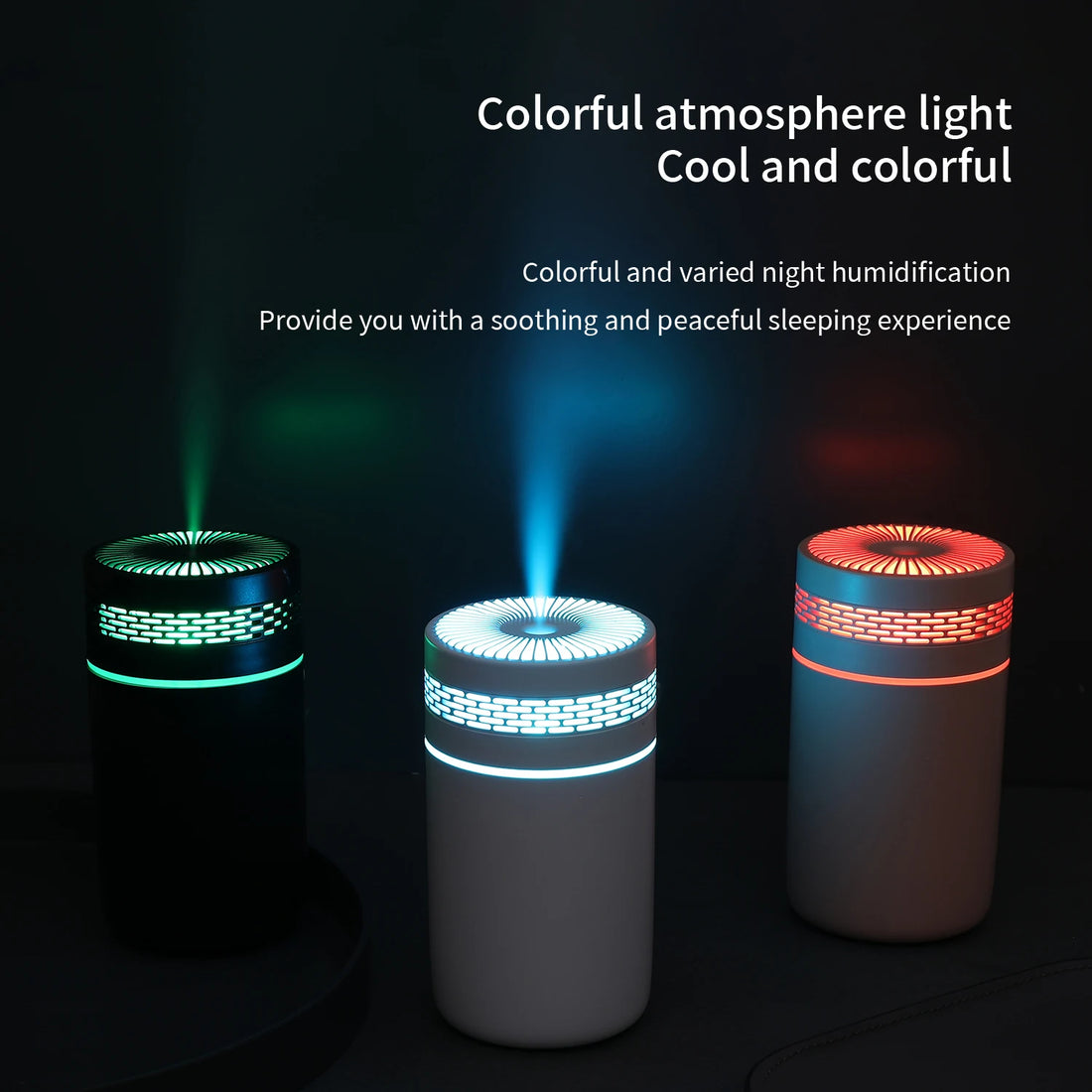 Car Air Humidifier Portable Mini Spray humidifier with LED light USB-powered Aromatherapy oil diffuser for bedroom and travel