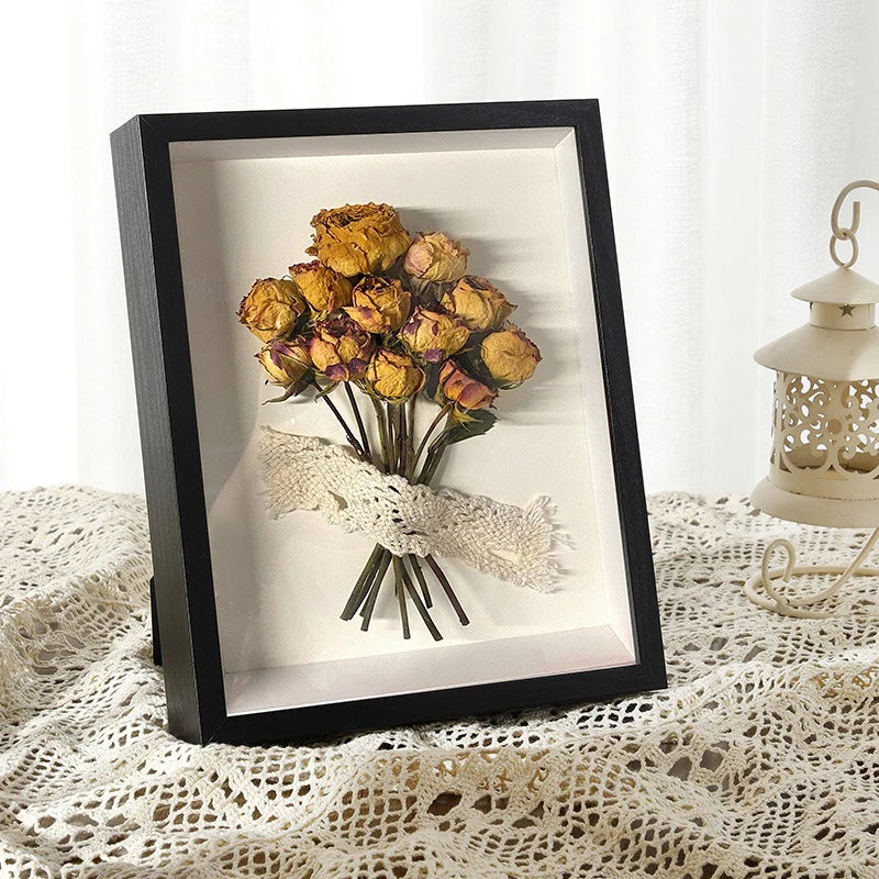 3D Wooden Picture Frames Depth 3cm Solid Wood Dried Flower Photo Frame for DIY  Plant Specimen Picture Frame Home Decoration