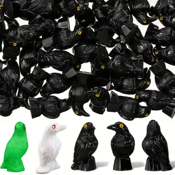 30PCS Mini Raven Statues - Gothic Halloween decorations, indoor and outdoor parties, small raven ornaments party decorations