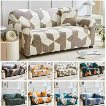 Geometric Sofa Covers for Living Room Elastic Corner Couch Cover L Shaped Chaise Longue Slipcovers Chair Protector 1/2/3/4 Seat