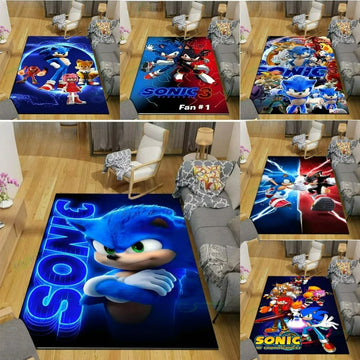MINISO Large S-Sonics Anime Floor Mat for Home Decor Living Room Bedroom Rug Soft Kids Play Area Carpet Gaming Room Design