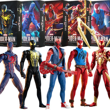 ZDTDS Original Spider Man Iron SPIDER PUNK SUIT Scarlet Spider 2099 Miles ADVANCED SUIT 1/10 Marvel Action Figure Model Toy Gift