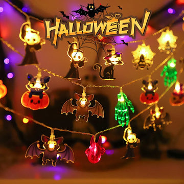 150CM Light String Halloween Decoration LED Pumpkin String Lights Halloween Scene Arrangement Outdoor Garden Holiday Decoration