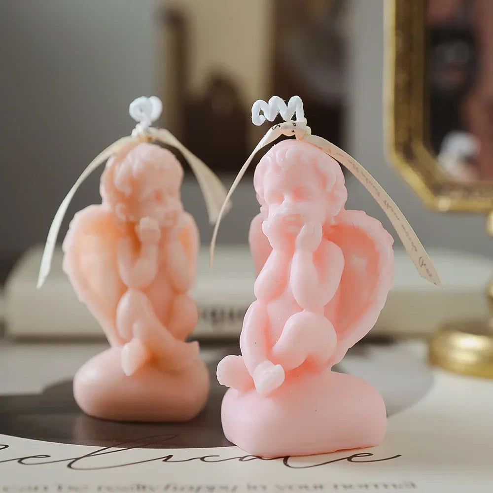 Cute Little Angel Scented Candles Aromatherapy Decoration Ornaments Living Room Wedding Party Decor Birthday Gifts