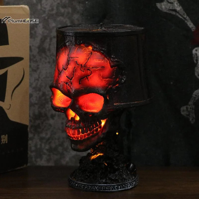 Unique USB Skull Lava Lamp; Halloween Gothic Decor; Skeleton Table Ornaments; Ideal Surprise