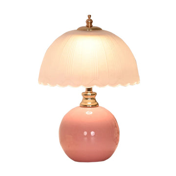Ceramic Glass Mushroom Table Lamp Bedroom Bedside Table Lamp Desktop Reading Small Book lamp Children's Room Ambient Light