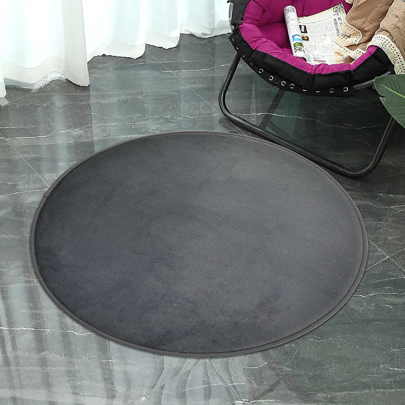 Silver Bubble Kiss Thick Round Rug Carpets for Living Room Soft Home Bedroom Kid Room Plush Salon Decoration