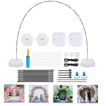 Adjustable Balloon Arch Stand Kit with Base,Reusable Balloon Arch Frame,for Birthday Wedding Party Baby Shower Decor