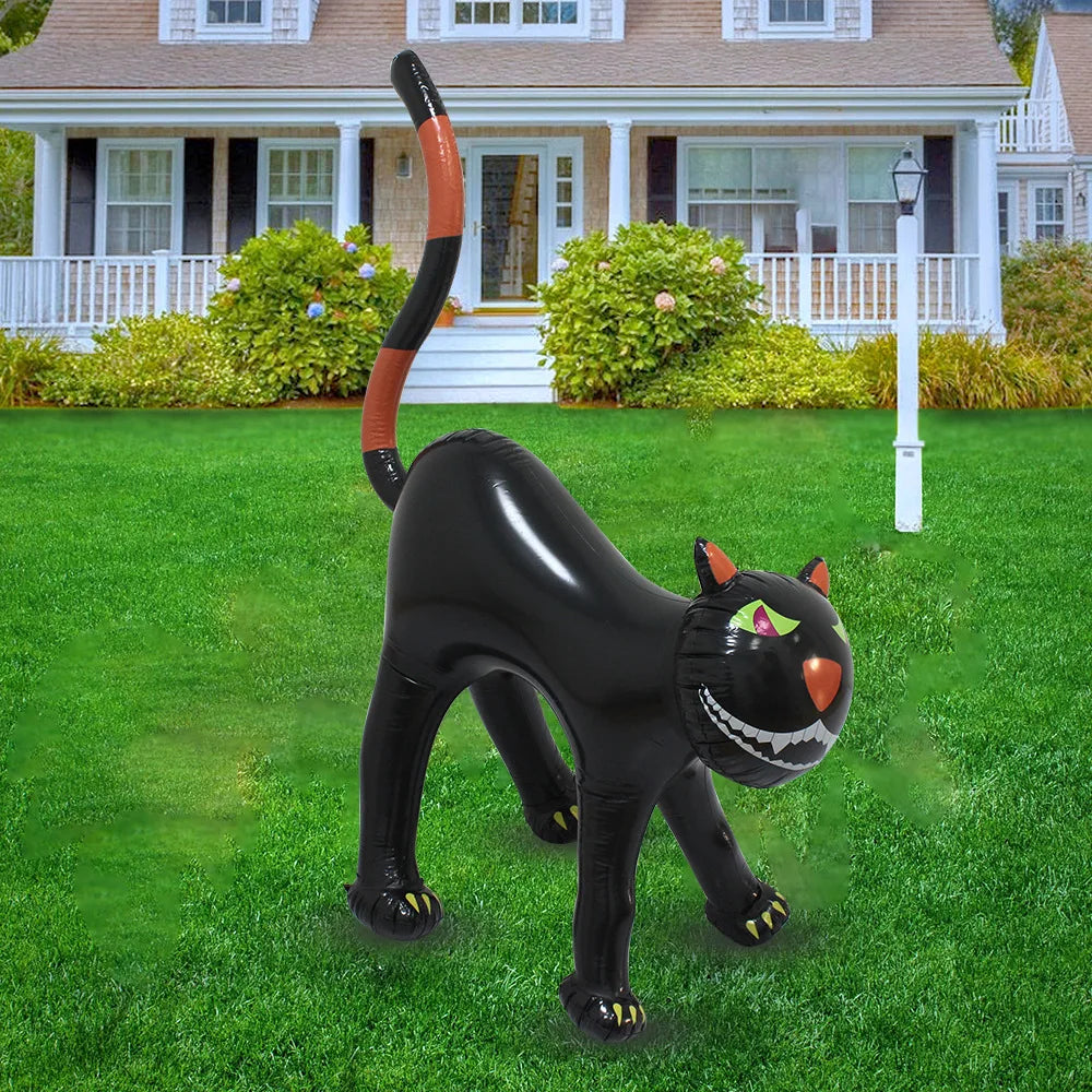 Large Halloween Inflatable Black Cat Halloween Decorations Black Cat Balloon Halloween Outdoor Yard Garden Inflatable Decoration