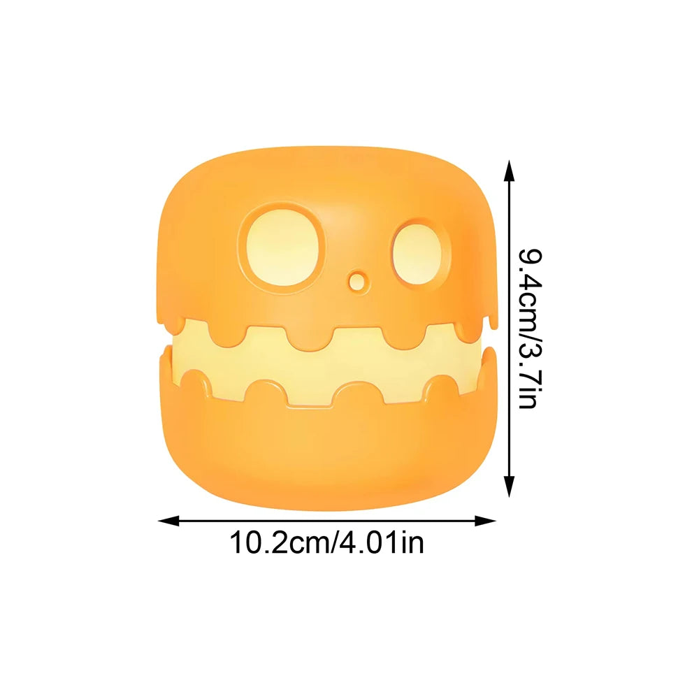 Creative Halloween Pumpkin Head Night Light Decor Atmosphere Pumpkin Light Rechargeable Funny Creative Dormitory Bedside Lamp
