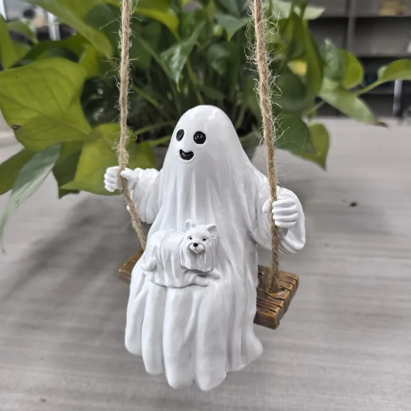 Ghost Statue Resin Crafts Courtyard Decoration Ornaments Halloween Atmosphere Decoration