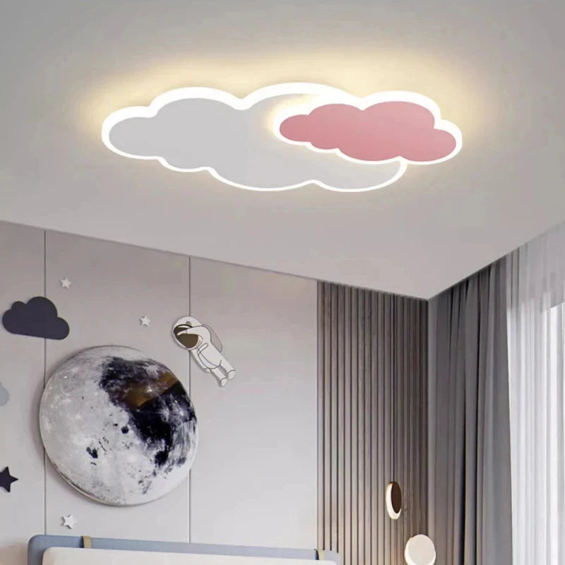 Children's Room Ceiling Light Modern Girl's Room Bedroom Study Ceiling Lamp Originality Cloud Shape Designer Decor Light Fixture