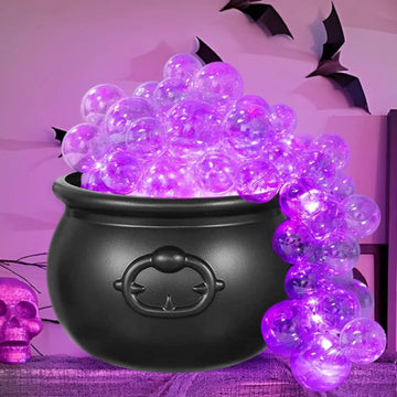 Black Plastic Witches Cauldron Halloween Decorations Indoor ,Black Plastic Bowl Decoration for Home Kitchen Room Party Table