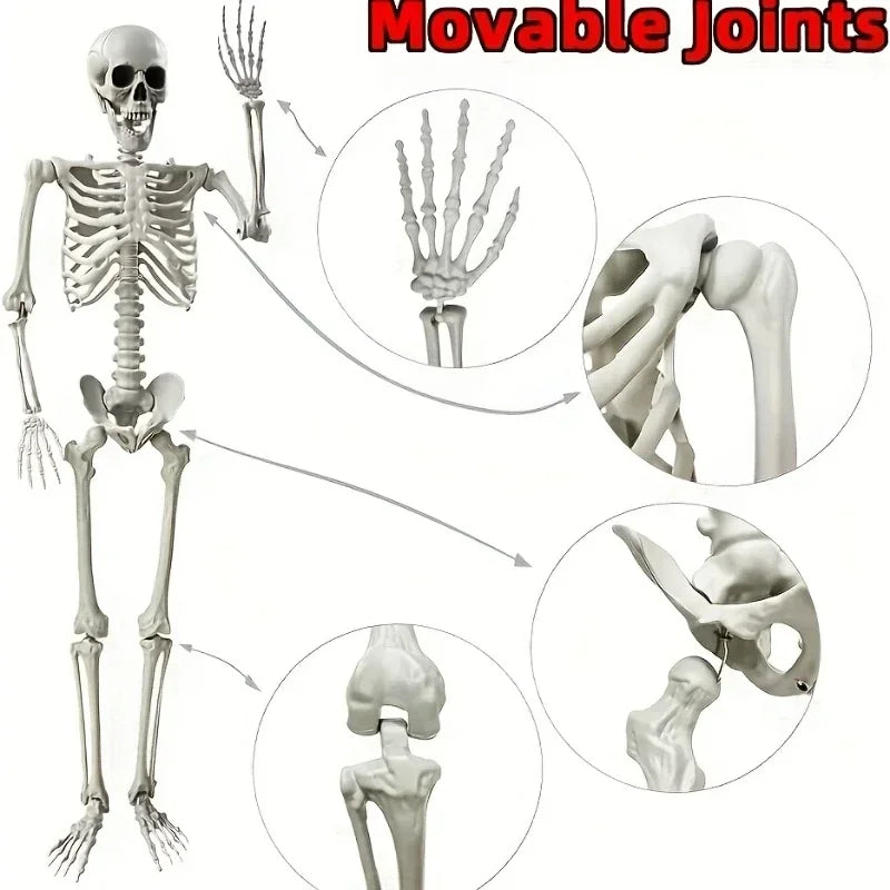 90cm Skeleton Model Decoration Fake Sculpture for Home Garden Haunted House Decorative Horror Theme Carton-Packed