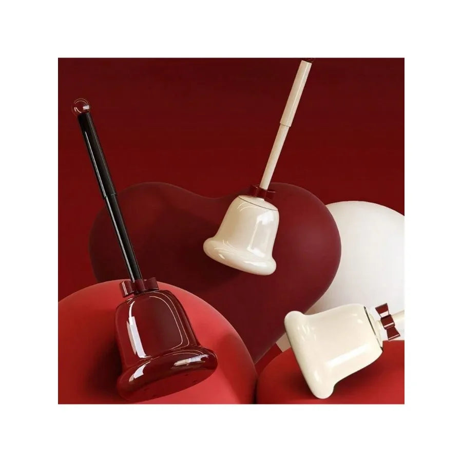 Bathroom Long Handle Toilet Brush Bell Shaped Household Brush Non Perforated Wall Mounted Bathroom Blind Spot Cleaning Brush Set