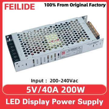 Ultrathin Indoor And Outdoor Power Supply LED Display 5V 40A 200W Electronic Screen Full Color Large Screen  Power Supply