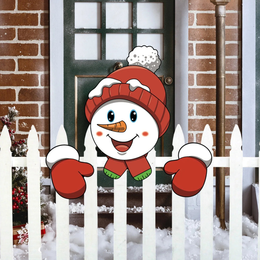2024 New year santa claus fence peeps christmas decoration outdoor holiday occasion home garden новы Decoration Navidad new